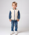 Collegejacke Teddy-Cord offwhite