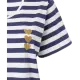 Camiseta holgada con corazones brillantes