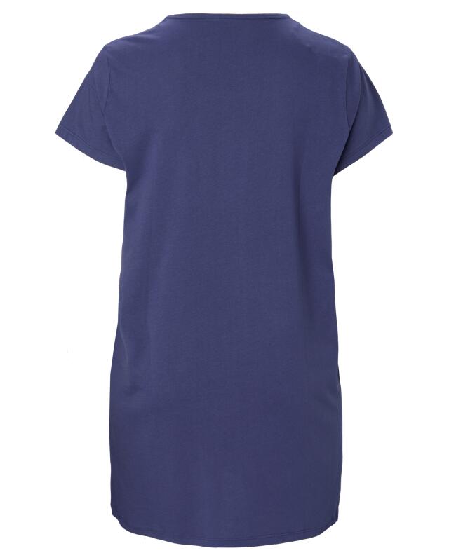Nightshirt with flower for women, indigo blue (KiK Bigshirt Blume (indigo blau)) — KiK, authentic German product in Morocco