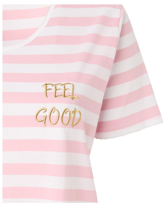 Chemise de nuit brodée femme, rose (KiK Bigshirt mit Stickerei (rosa)) — KiK, produit allemand authentique au Maroc