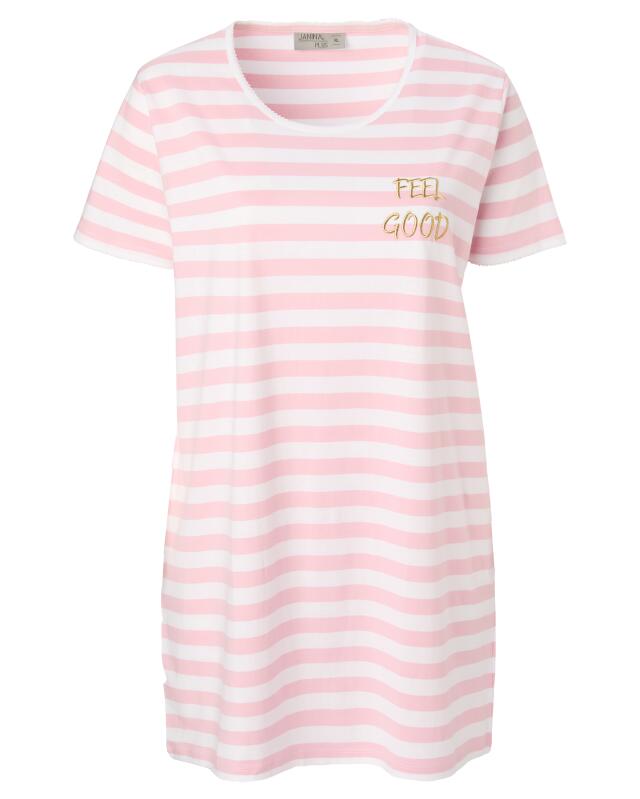 Chemise de nuit brodée femme, rose (KiK Bigshirt mit Stickerei (rosa)) — KiK, produit allemand authentique au Maroc