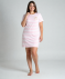 Bigshirt mit Stickerei rosa