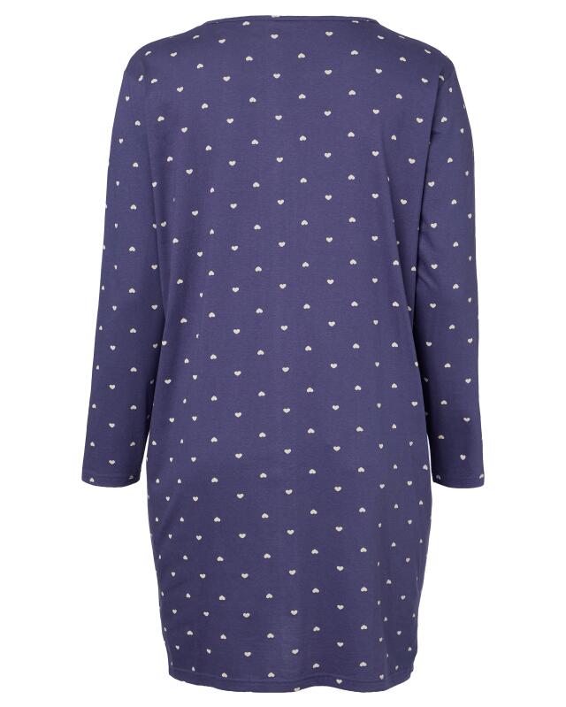 قميص نوم بقلوب للنساء، أزرق نيلي (KiK Bigshirt mit Herzen (indigo blau)) — KiK, منتج ألماني أصلي في المغرب