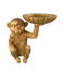 Deko-Affe mit Schale in der Hand gold