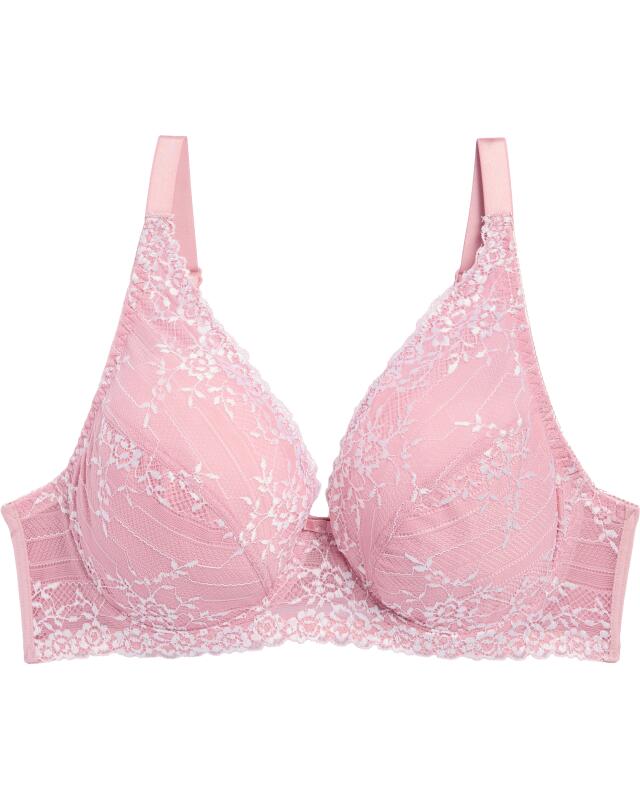 Soutien-gorge à armatures en dentelle florale femme, rose (KiK Bügel-BH mit floraler Spitze (rosa)) — KiK, produit allemand authentique au Maroc