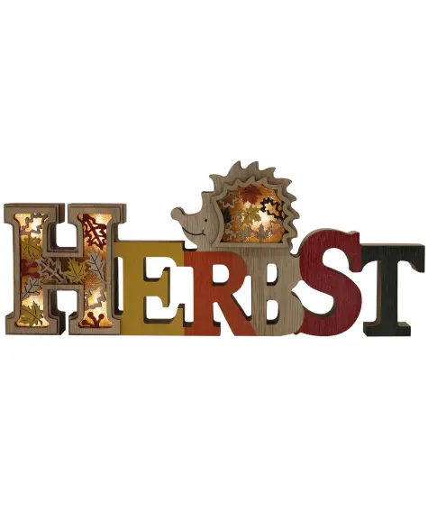 Herbstlicher LED-Schriftzug