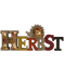 Herbstlicher LED-Schriftzug bunt
