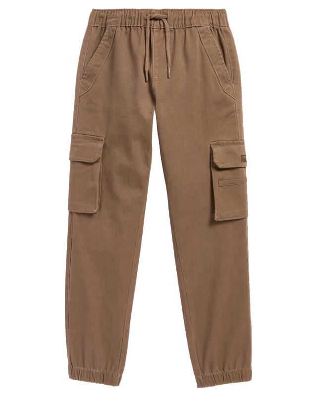 Twill trousers with cargo pockets for boys, soft brown (KiK Twillhose mit Cargotaschen (softbraun)) — KiK, authentic German product in Morocco