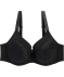 Schwarzer BH mit Satinstoff schwarz