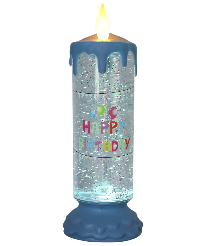 LED-Kerze Geburtstag, blau