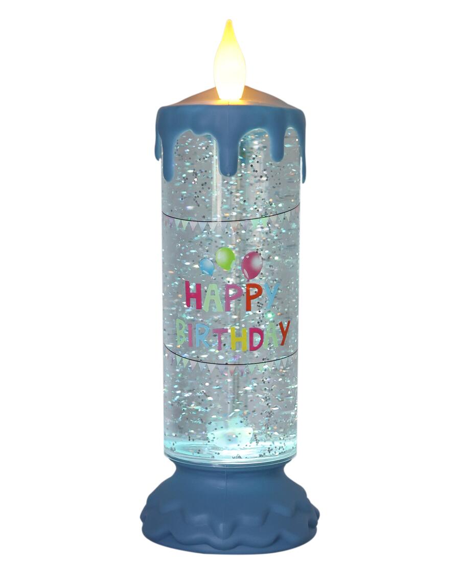 LED-Kerze Geburtstag, blau