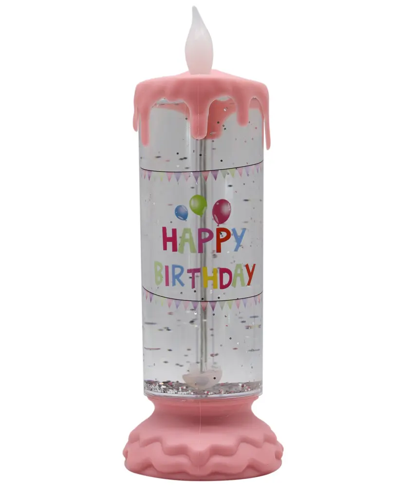 LED-Kerze Geburtstag, rosa