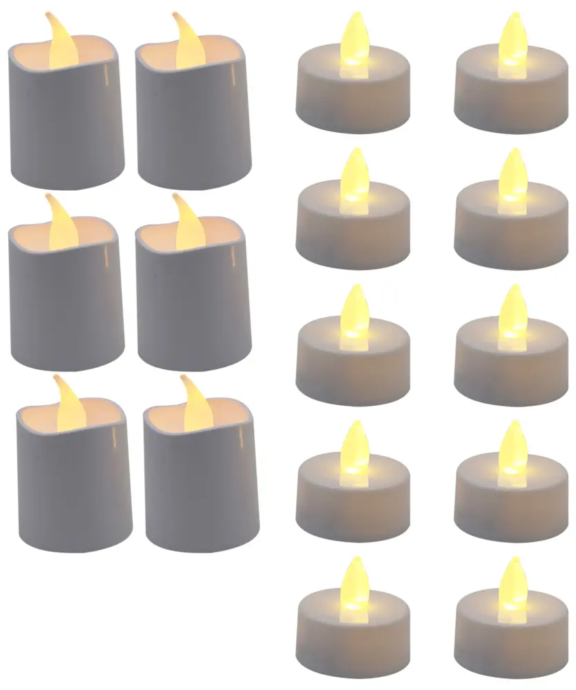 LED-Teelichter-Set, weiß