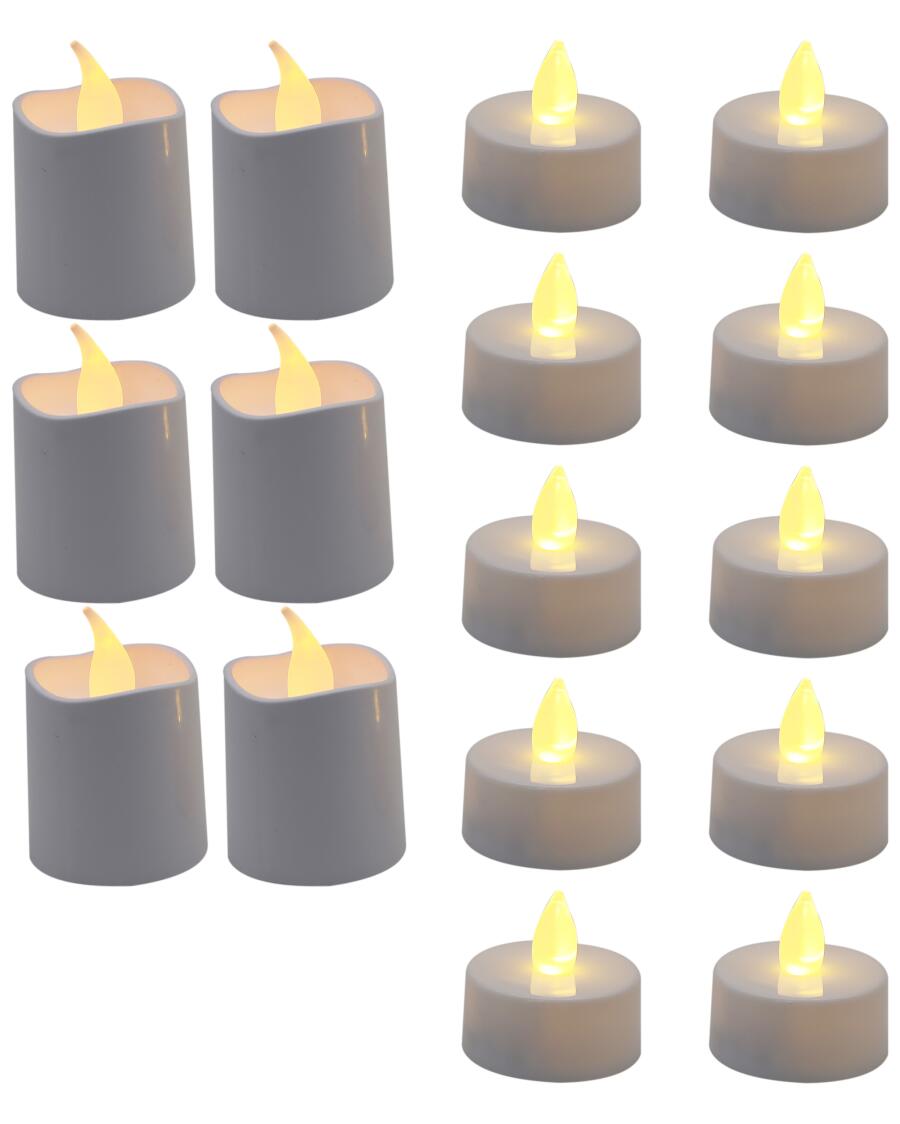 LED-Teelichter-Set, weiß