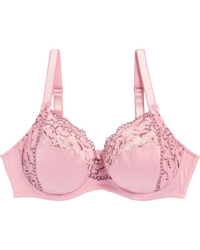 Soutien-gorge à armatures en dentelle femme, rose — KiK, produit allemand authentique au Maroc
