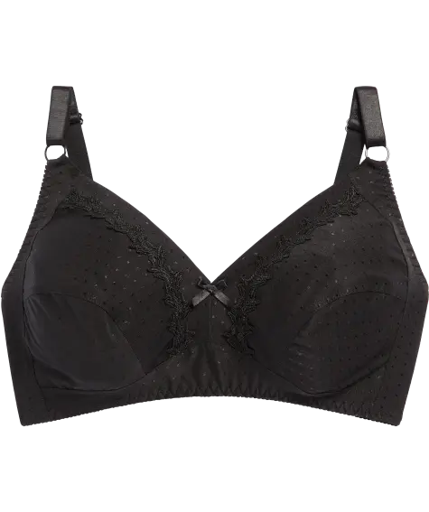 Schwarzer Soft-BH mit Stickereien