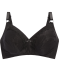 Schwarzer Soft-BH mit Stickereien schwarz
