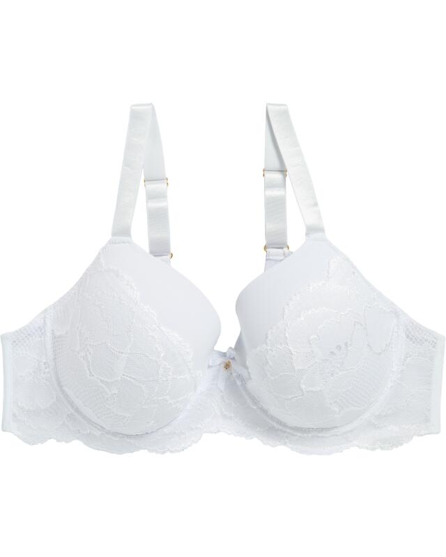 Bra with lace for women, white (KiK Weißer BH mit Spitze (weiß)) — KiK, authentic German product in Morocco