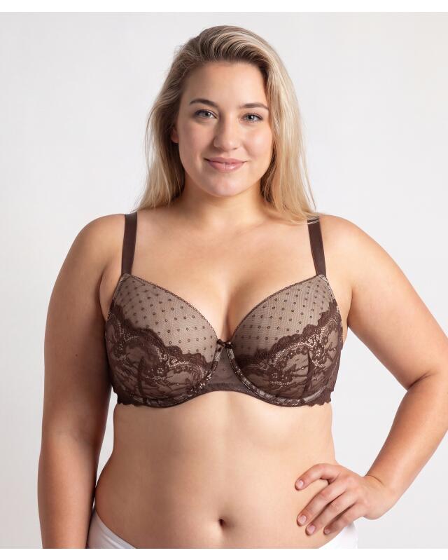 Soutien-gorge à dentelle femme, marron (KiK Brauner BH mit Spitze (braun)) — KiK, produit allemand authentique au Maroc