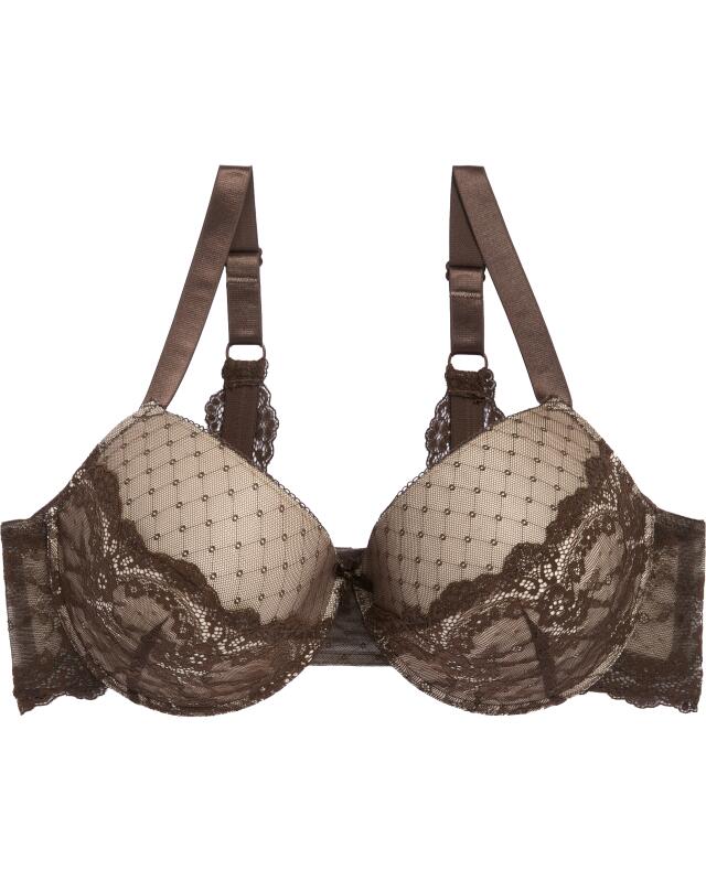 Bra with lace for women, brown (KiK Brauner BH mit Spitze (braun)) — KiK, authentic German product in Morocco