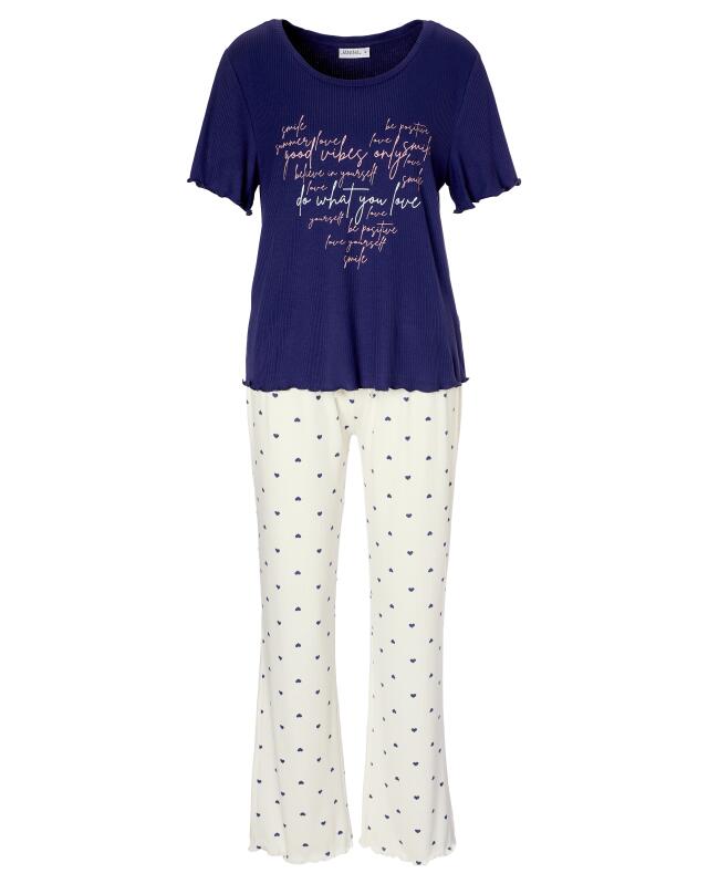 بيجامة مضلعة للنساء، أزرق نيلي (KiK Gerippter Pyjama (indigo blau)) — KiK, منتج ألماني أصلي في المغرب