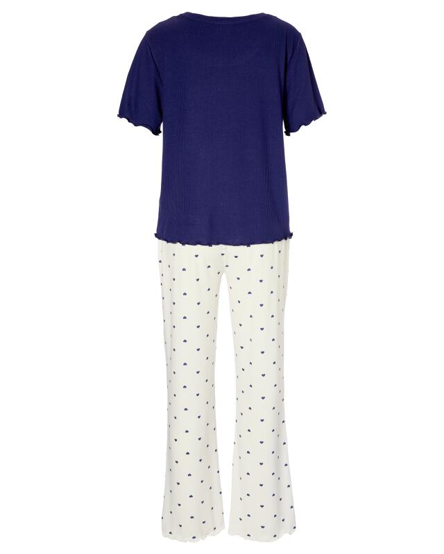 بيجامة مضلعة للنساء، أزرق نيلي (KiK Gerippter Pyjama (indigo blau)) — KiK, منتج ألماني أصلي في المغرب