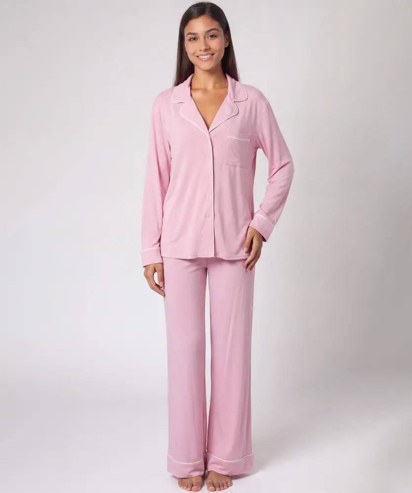 Pyjama in Rosa für Damen, rosa