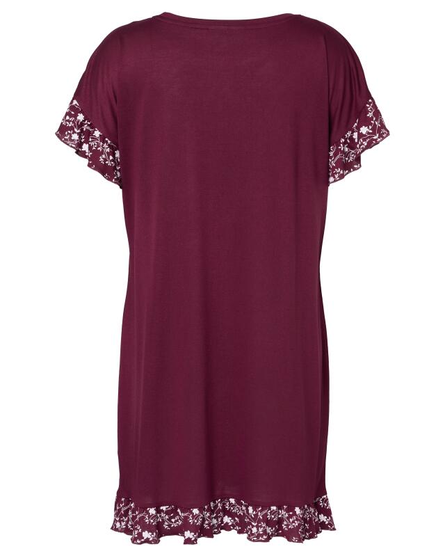 Nightshirt with ruffles for women, purple (KiK Bigshirt mit Rüschen (lila)) — KiK, authentic German product in Morocco