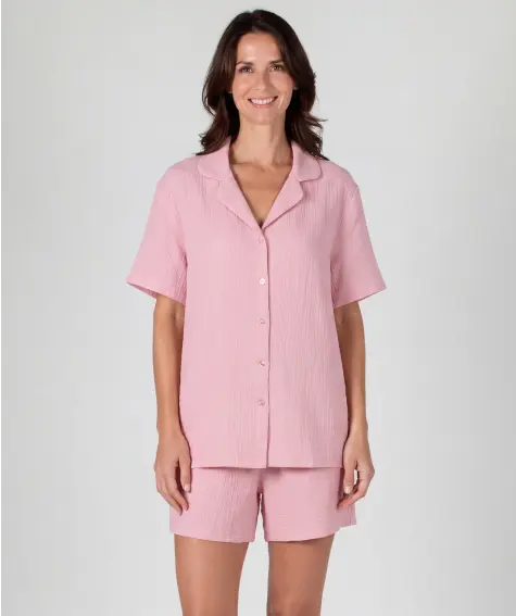 Kurzer Musselin-Pyjama