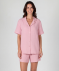 Kurzer Musselin-Pyjama rosa