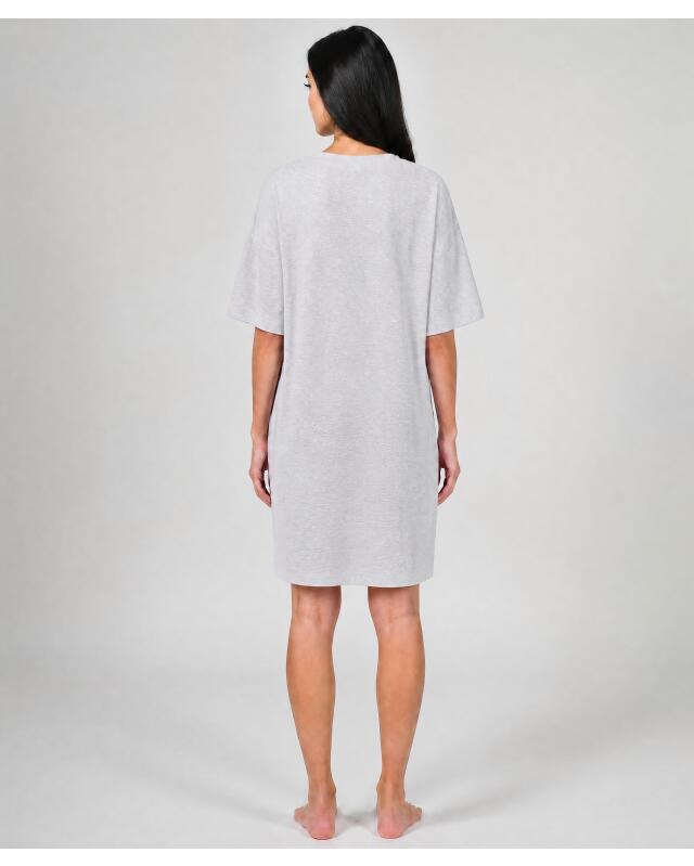 Licensed big shirt nightie for women, grey marl (KiK Lizenz Bigshirt (grau melange)) — KiK, authentic German product in Morocco