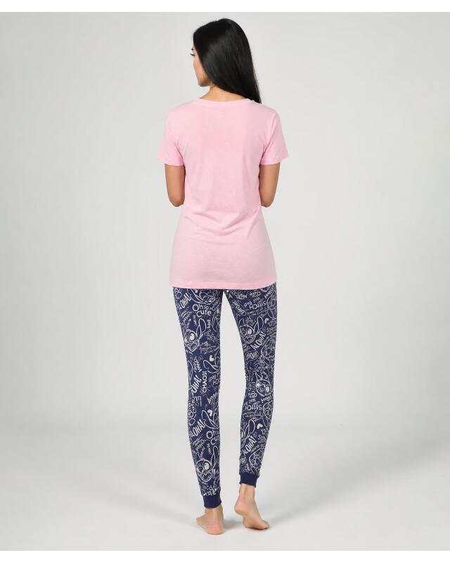 Stitch pyjamas for women, pink (KiK Stitch Pyjama (rosa)) — KiK, authentic German product in Morocco