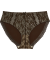 Brauner Slip mit Spitze braun