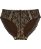Brauner Slip mit Spitze braun