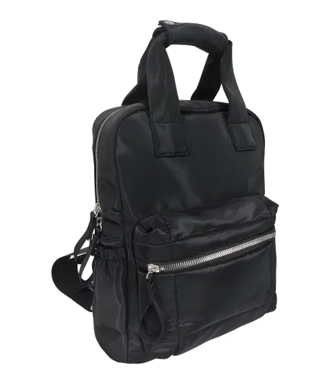 Schwarzer Nylon-Rucksack
