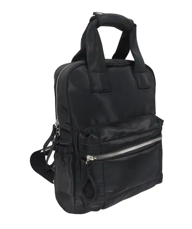 Schwarzer Nylon-Rucksack