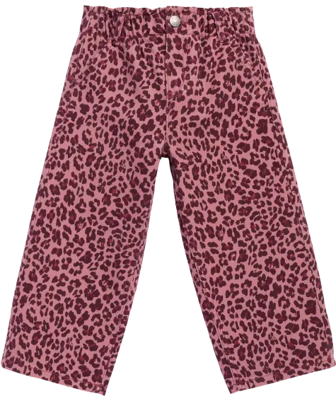 Jeans mit Leo-Allover-Print