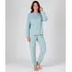 Nicki-Pyjama mit Ausbrennermuster