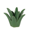 Teelichthalter Aloe Vera grün