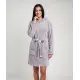 Fleece-Bademantel mit Reißverschluss
