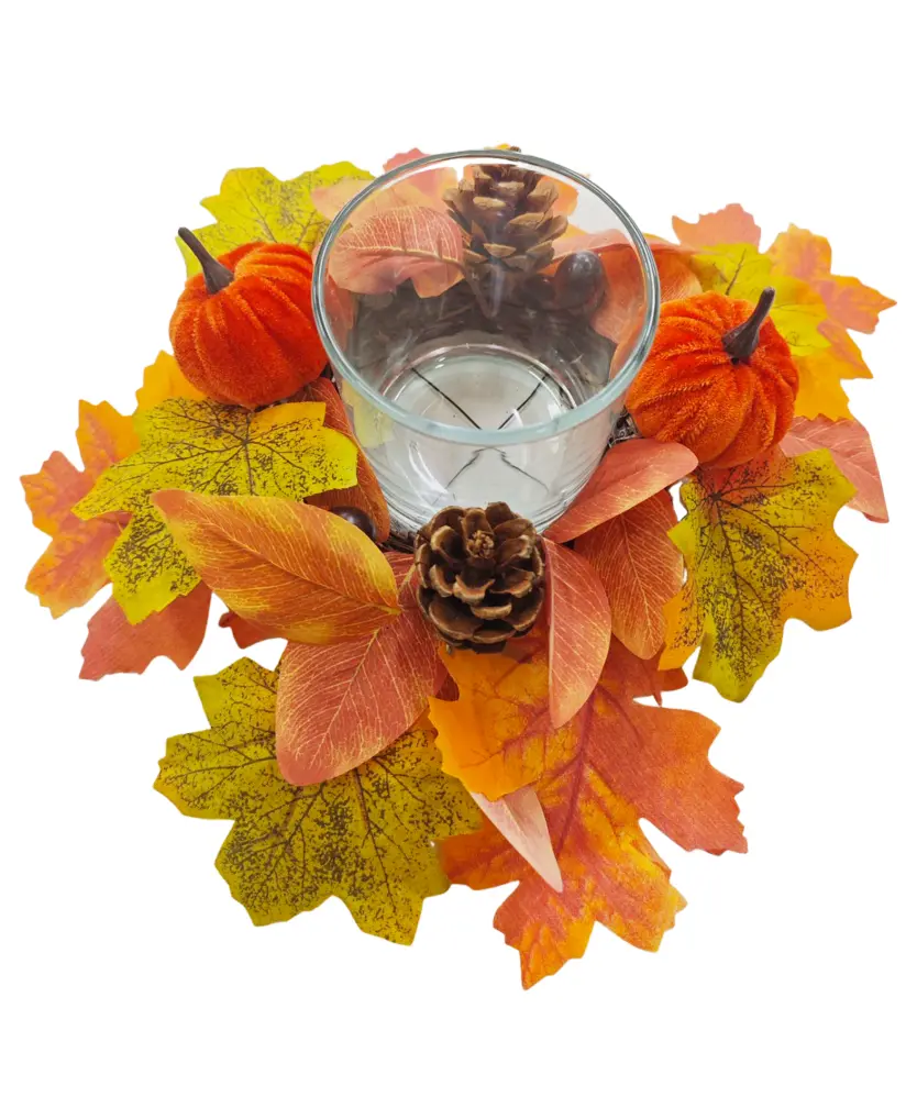 Teelichthalter Herbst, orange
