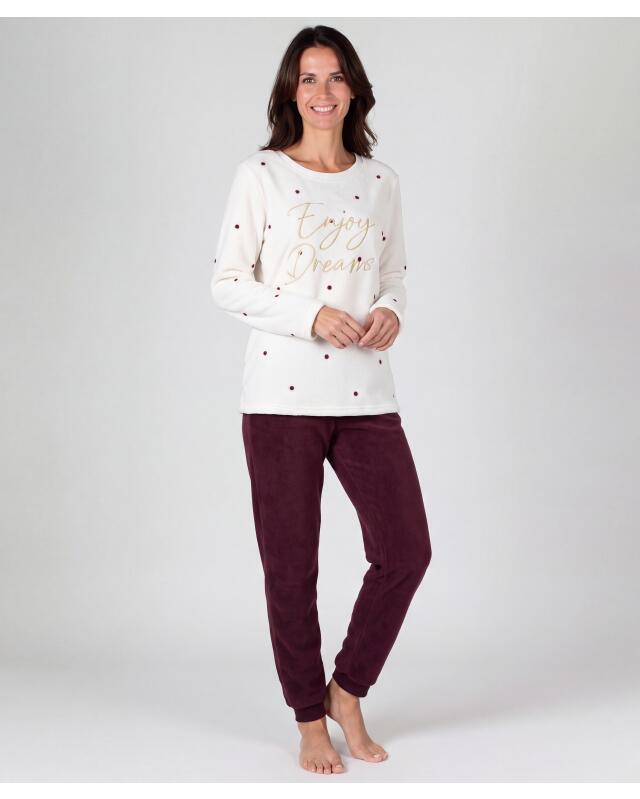 Fleece pyjamas for women, purple (KiK Pyjama aus Fleece (lila)) — KiK, authentic German product in Morocco