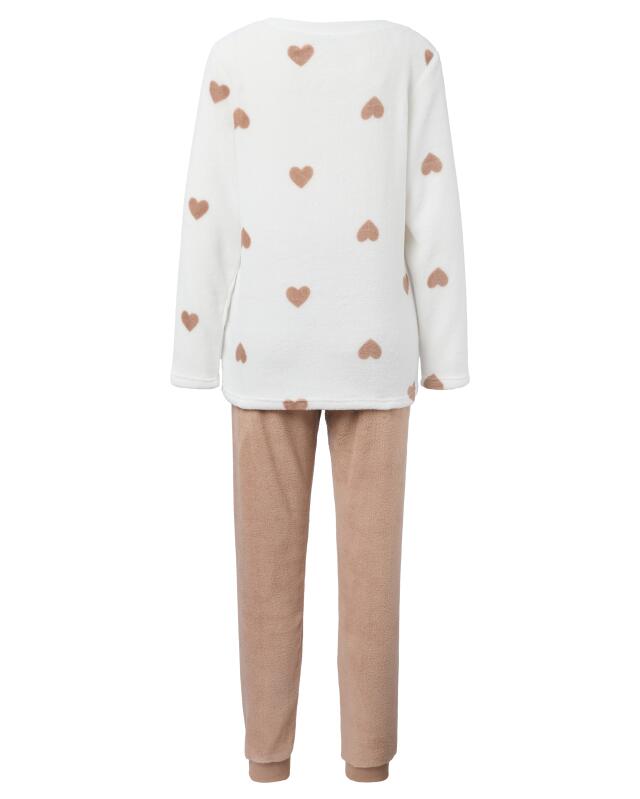 Fleece pyjamas for women, beige (KiK Pyjama aus Fleece (Beige)) — KiK, authentic German product in Morocco