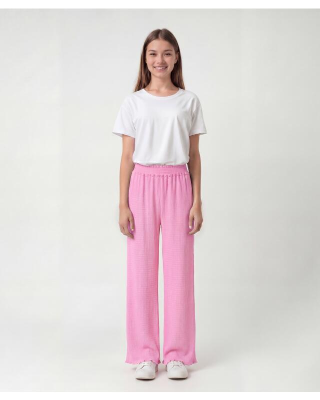 Fabric trousers for girls, hot pink (KiK Stoffhose in Pink (pink)) — KiK, authentic German product in Morocco