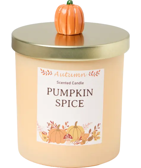 Duftkerze mit herbstlichem Duft