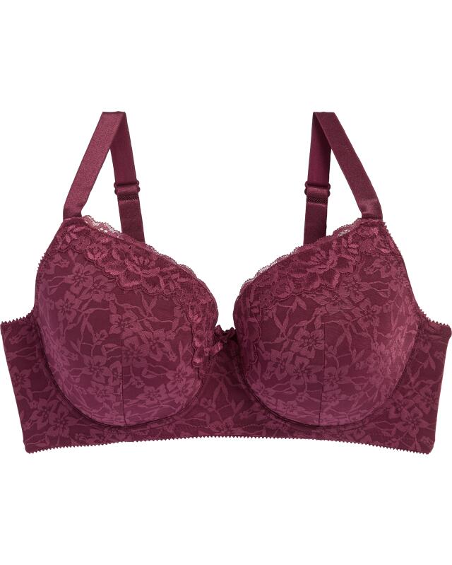 Bra with flowers for women, purple (KiK BH mit Blumen (lila)) — KiK, authentic German product in Morocco
