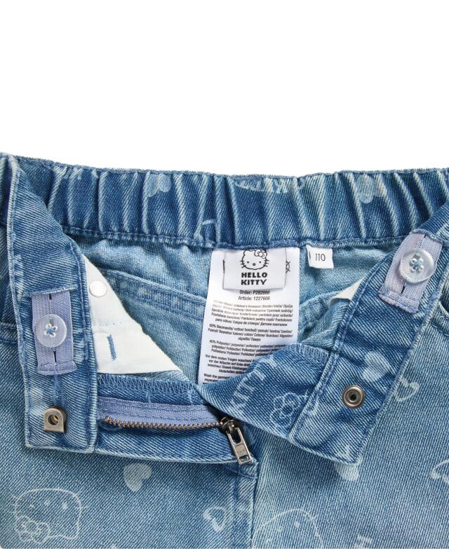 Jean à motif laser fille, jean clair (KiK Jeans mit Lasermuster (jeansblau hell)) — KiK, produit allemand authentique au Maroc