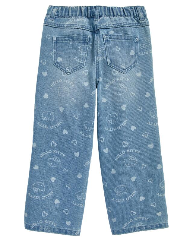 Jean à motif laser fille, jean clair (KiK Jeans mit Lasermuster (jeansblau hell)) — KiK, produit allemand authentique au Maroc