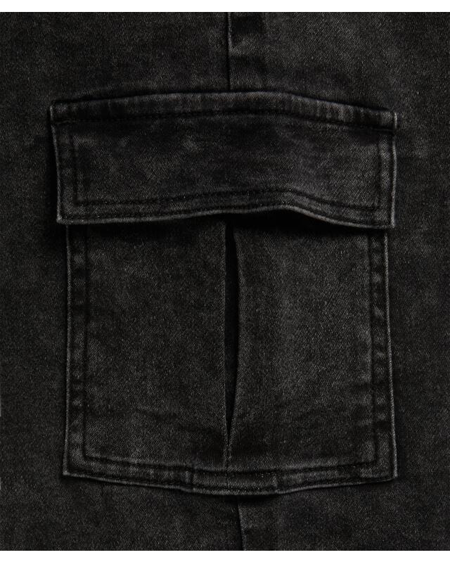 Short en jean effet délavé garçon, noir (KiK Jeans-Shorts in ausgewaschener Optik (schwarz)) — KiK, produit allemand authentique au Maroc