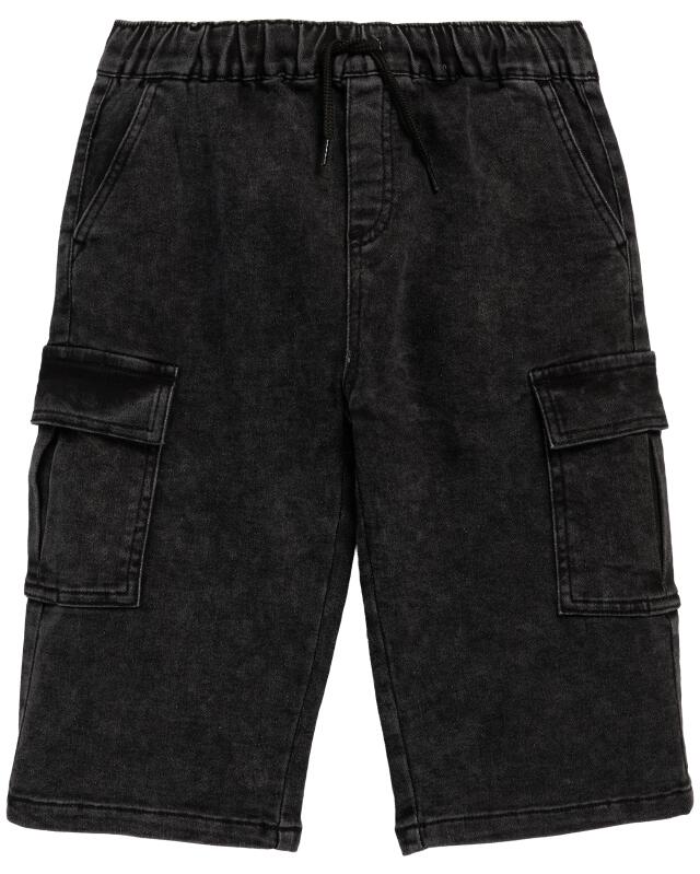 Short en jean effet délavé garçon, noir (KiK Jeans-Shorts in ausgewaschener Optik (schwarz)) — KiK, produit allemand authentique au Maroc